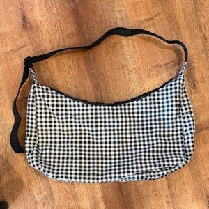 BAGGU gingham LARGE crescent bag